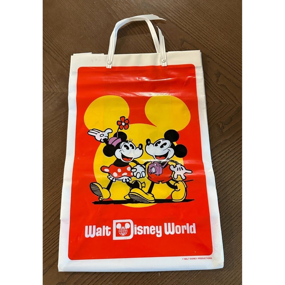 Walt‎ Disney World Shopping Bag Tote Sack Mickey Minnie Mouse Vintage